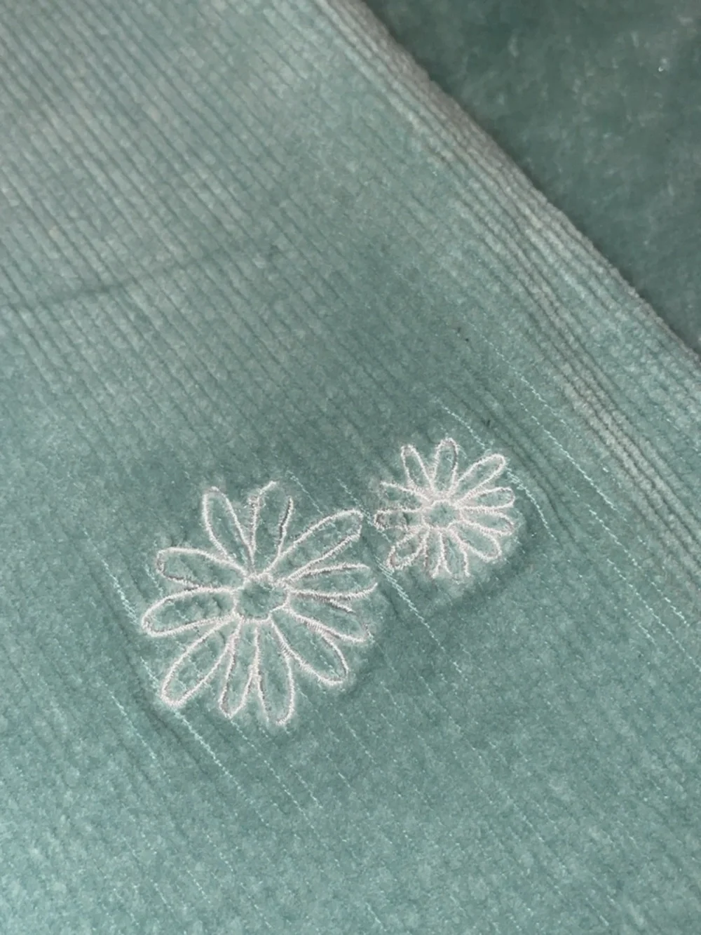 PacSun Embroidered Corduroy Trouser Pants Slim Fit Aqua  Medium (NWOT)